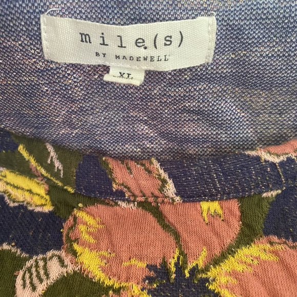 Mile(s) By Madewell Island Magnolias Jacquard Sweatshirt Size XL - Picture 5 of 6